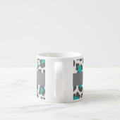 Luipaard Print Aqua Wit Grijs Espresso Mok (Achterkant)