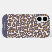 Luipaard Print-Blauw en Bruin- Case-Mate iPhone Case (Achterkant (horizontaal))