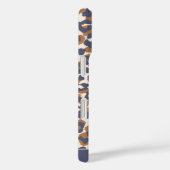 Luipaard Print-Blauw en Bruin- Case-Mate iPhone Case (Achterkant / Rechts)