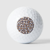 Luipaard Print-Blauw en Bruin- Golfballen (Voorkant)