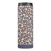 Luipaard Print-Blauw en Bruin- Thermosbeker (Achterkant)