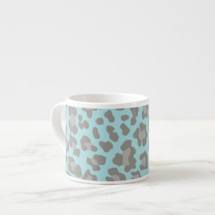 Luipaard Print Blauw en Grijs Espresso Kop
