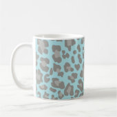 Luipaard Print Blauw en Grijs Koffiemok (Links)