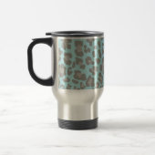 Luipaard Print Blauw en Grijs Reisbeker (Links)