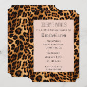 Luipaard Print Blush Roze Chique Gouden Glam Kaart (Voorkant / Achterkant)