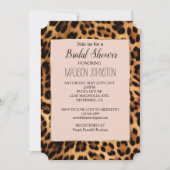 Luipaard Print Blush Roze Chique Gouden Glam Kaart (Voorkant)