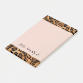 Luipaard Print Blush Roze Chique Gouden Glam Post-it® Notes (Schuin)