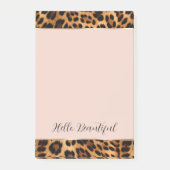 Luipaard Print Blush Roze Chique Gouden Glam Post-it® Notes (Voorkant)