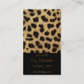Luipaard print Catering Gebak Chef Cupcake Bakkeri Visitekaartje (Achterkant)