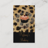 Luipaard print Catering Gebak Chef Cupcake Bakkeri Visitekaartje (Voorkant)