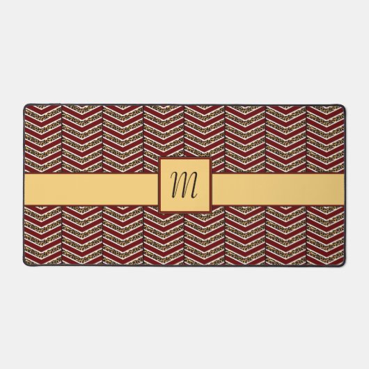 Luipaard Print Chevron Bureaumat (Voorkant)