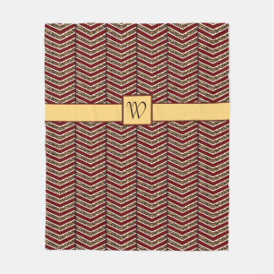 Luipaard Print Chevron fleece deken