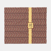 Luipaard Print Chevron fleece deken (Voorkant (Horizontaal))