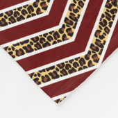Luipaard Print Chevron fleece deken (Hoek)