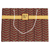 Luipaard Print Chevron geschenkzak Large Cadeautasje (Voorkant)