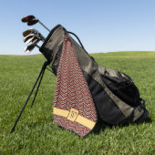 Luipaard Print Chevron Golf Handdoek (Groen)