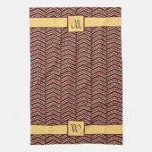 Luipaard Print Chevron keukenhanddoek (Verticaal)