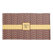 Luipaard Print Chevron kussen Hoesje Kussensloop (Achterkant)