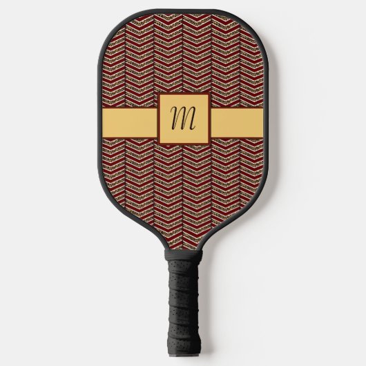 Luipaard Print Chevron Pickleball Paddle (Voorkant)