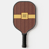 Luipaard Print Chevron Pickleball Paddle (Achterkant)