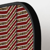 Luipaard Print Chevron Pickleball Paddle (Links Detail)
