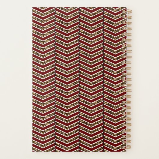 Luipaard Print Chevron Planner (Achterkant)