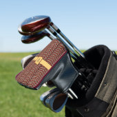 Luipaard Print Chevron Putter Hoesje Golfheadcover (Insitu)