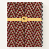 Luipaard Print Chevron Spiraal Notitieboek (Achterkant)