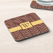 Luipaard Print Chevron Square Onderzetter (Linkerzijde)
