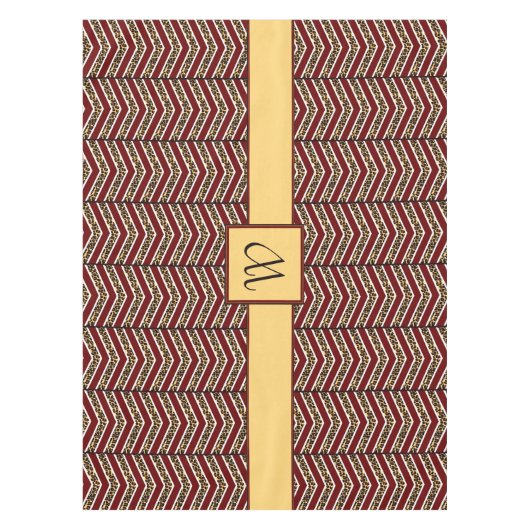 Luipaard Print Chevron tafelkleed (Voorkant)