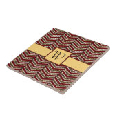 Luipaard Print Chevron Tegel Tegeltje (Zijkant)