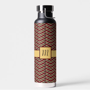 Luipaard Print Chevron Waterfles