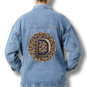 Luipaard Print D Blauw Vrouwen Denim Jean Jas Jacket
