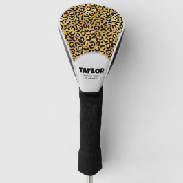 Luipaard Print Dier Patroon Gepersonaliseerde teks Golfheadcover