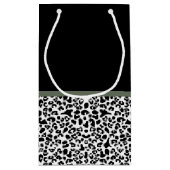 Luipaard Print Dierlijk Patroon Donkergroene Boog Klein Cadeauzakje (Achterkant)