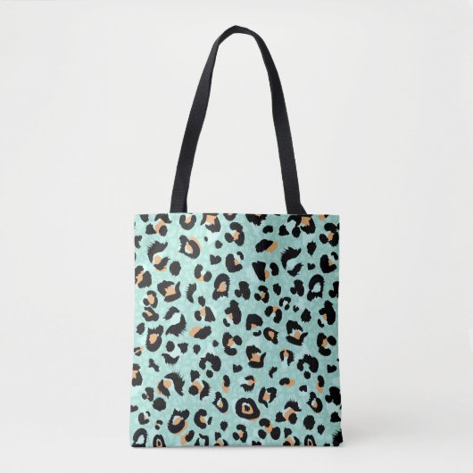 Luipaard print, dierlijk patroon tote bag (Voorkant)