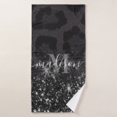 Luipaard Print en Glitter Badhanddoek (Badhanddoek)