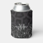 Luipaard Print en Glitter Blikjeskoeler (Blikje Achterkant)