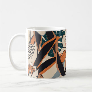 Luipaard Print Floral: Abstract handgetekend Koffiemok
