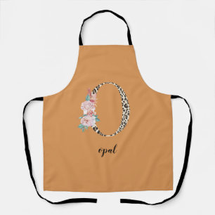 Luipaard Print Floral O Monogram Schort