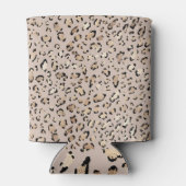 Luipaard print, glanzende gouden vlekken. blikjeskoeler (Achterkant)
