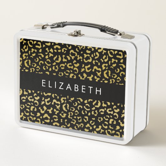 Luipaard Print, Gouden Luipaard, Glitter, Jouw naa (Voorkant)