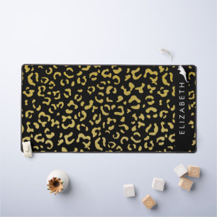 Luipaard Print, Gouden Luipaard, Glitter, Jouw naa Bureaumat
