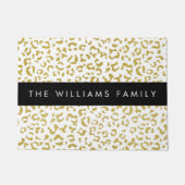 Luipaard Print, Gouden Luipaard, Glitter, Jouw naa Deurmat (Voorkant)