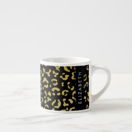 Luipaard Print, Gouden Luipaard, Glitter, Jouw naa Espresso Kop