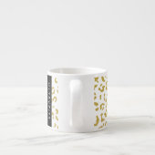 Luipaard Print, Gouden Luipaard, Glitter, Jouw naa Espresso Kop (Achterkant)