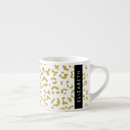 Luipaard Print, Gouden Luipaard, Glitter, Jouw naa Espresso Kop