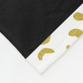 Luipaard Print, Gouden Luipaard, Glitter, Jouw naa Fleece Deken (Hoek)