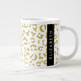 Luipaard Print, Gouden Luipaard, Glitter, Jouw naa Grote Koffiekop