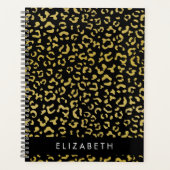 Luipaard Print, Gouden Luipaard, Glitter, Jouw naa Planner (Voorkant)
